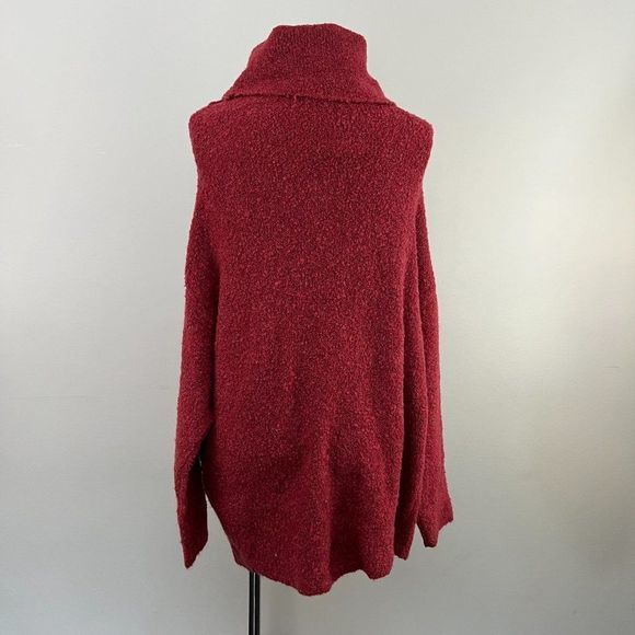 NWT CATHERINE MALANDRINO Brick Red Teddy Bear Turtle Neck Sweater‎ (M) - Picture 4 of 6